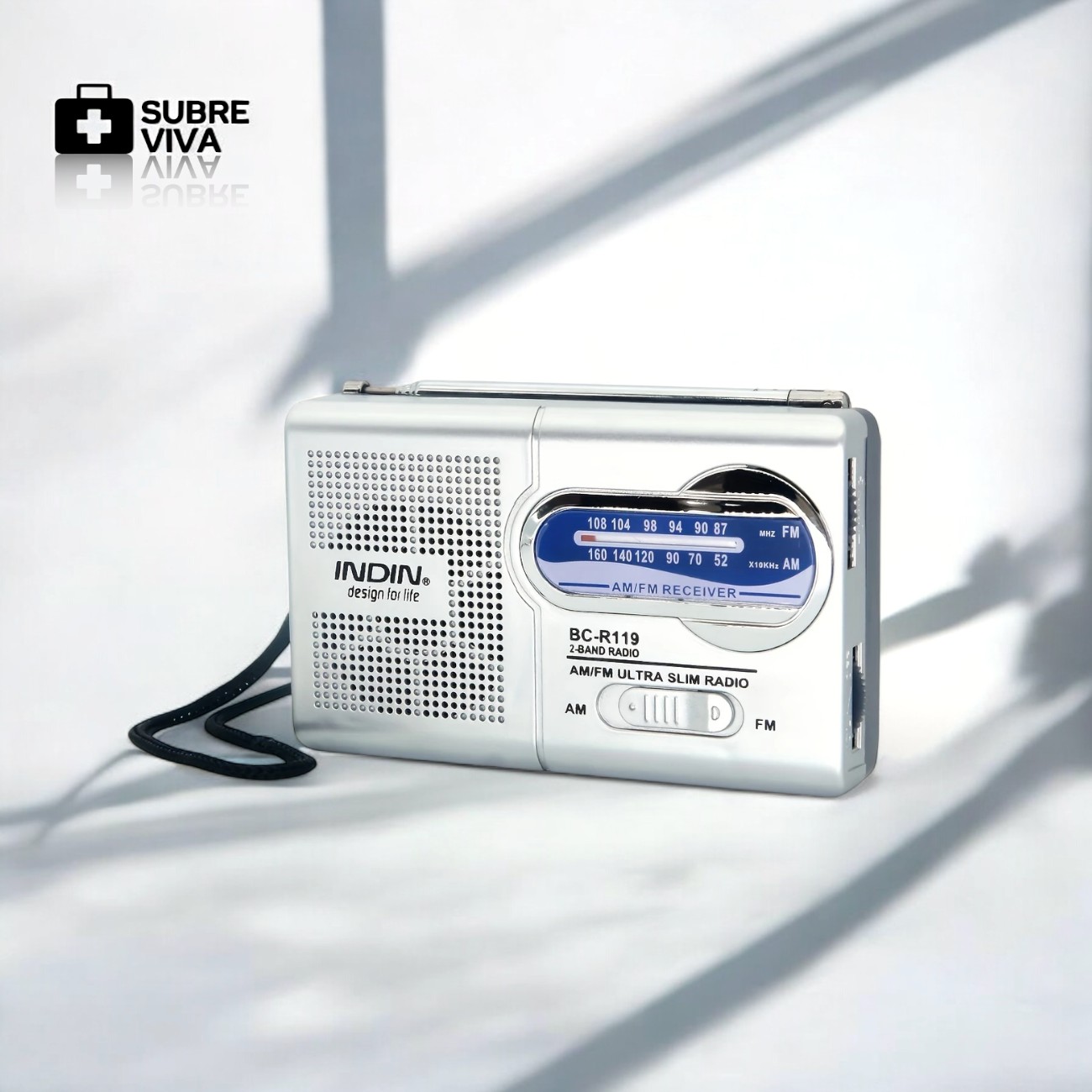 Mini Rádio Portátil AM/FM